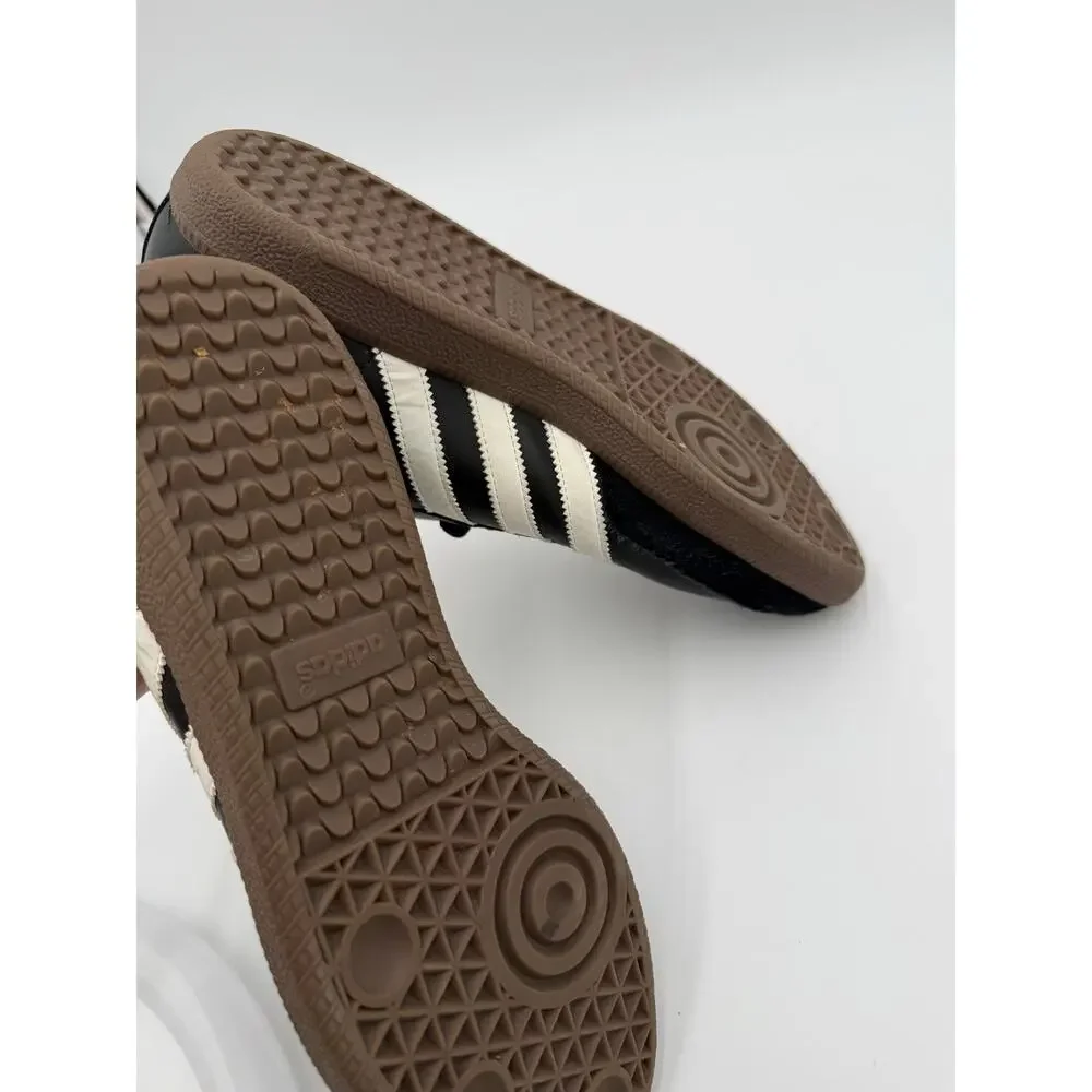 adidas black leather